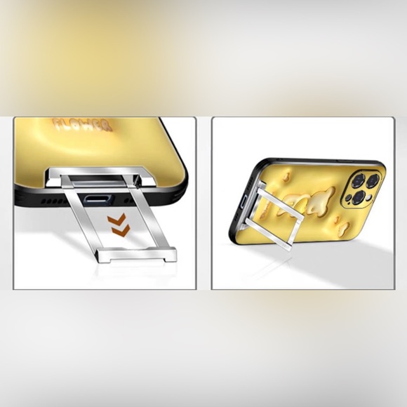 iPhone 14 pro max 3D picture case with hiding stand pink/green - Picture 5 of 6